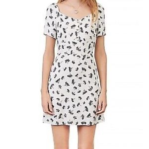 Maje NEUTRAL Women's Roseline Floral Print Mini Dress